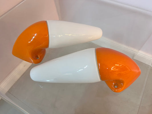 Set: 2x Wandlampe Modell 6035 orange von Sigvard Bernadotte für Ifö