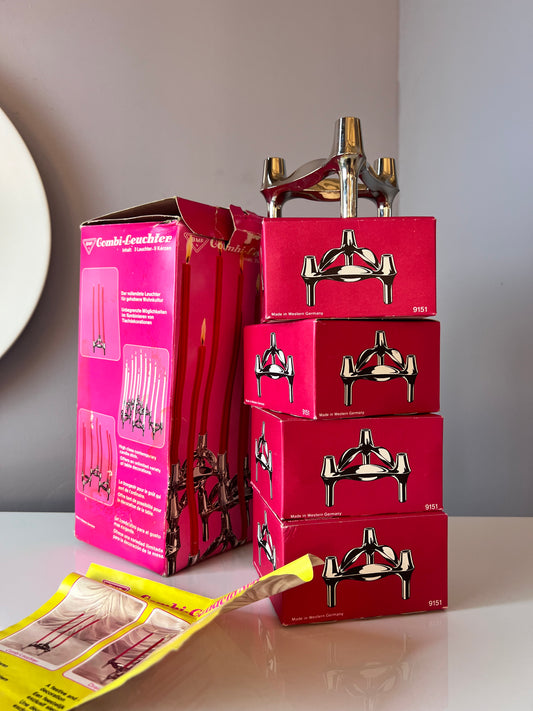 Set: 4x Kerzenständer BMF in Originalverpackung ohne Kerzen von Stoff & Nagel für BMF