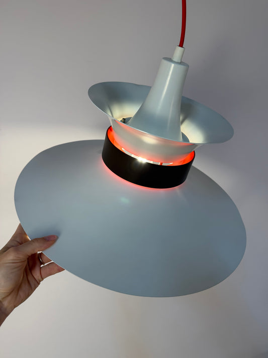 Lamellenlampe weiß schwarz von Bent Nordsted für Lyskaer Belysning