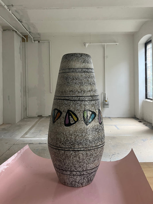 Bodenvase 613-60 weißgrau von Bay Keramik West Germany