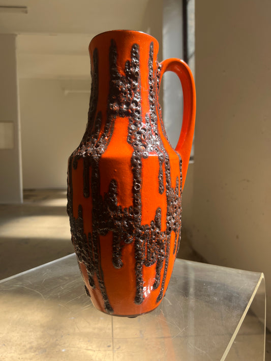 Bodenvase Fat Lava orange von Scheurich West Germany