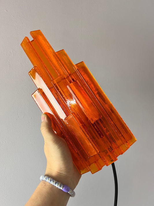 Wandlampe orange von Claus Bolby für Cebo