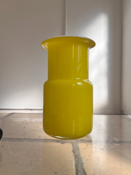 Glasvase gelb von Michael Bang für Holmegaard