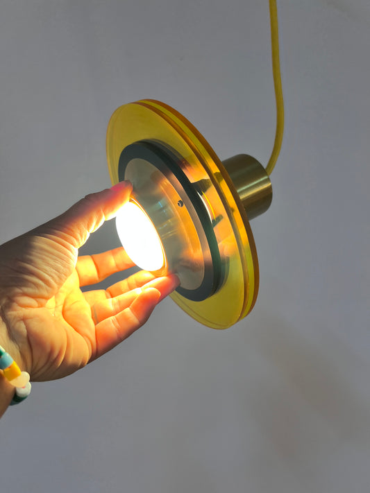 Lamellenlampe Messing Kunststoff Dänemark