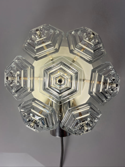Wandlampe Eiskristall von VEB Kristallleuchtenbau Ebersbach