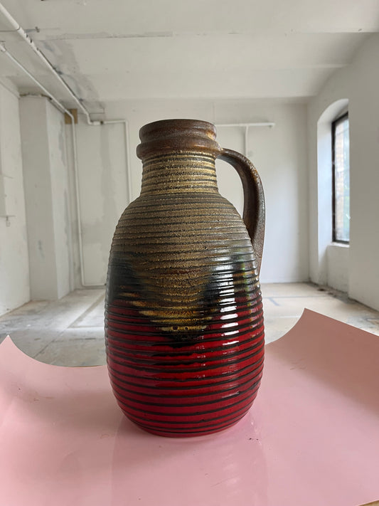 Bodenvase 417-42 rot braun von Scheurich West Germany