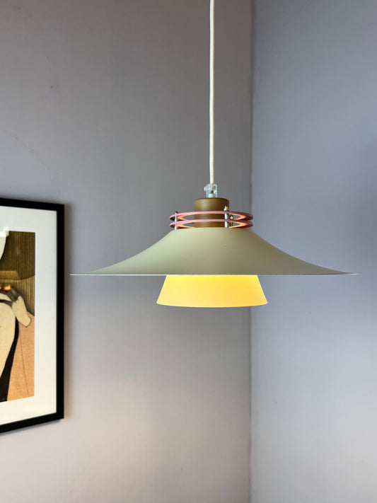 Lamellenlampe neu lackiert creme rosa braun