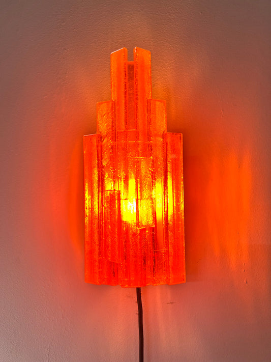 Wandlampe orange von Claus Bolby für Cebo