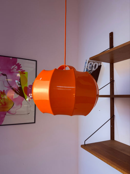 Hängelampe orange mit orangem Kabel von Ilka Plast