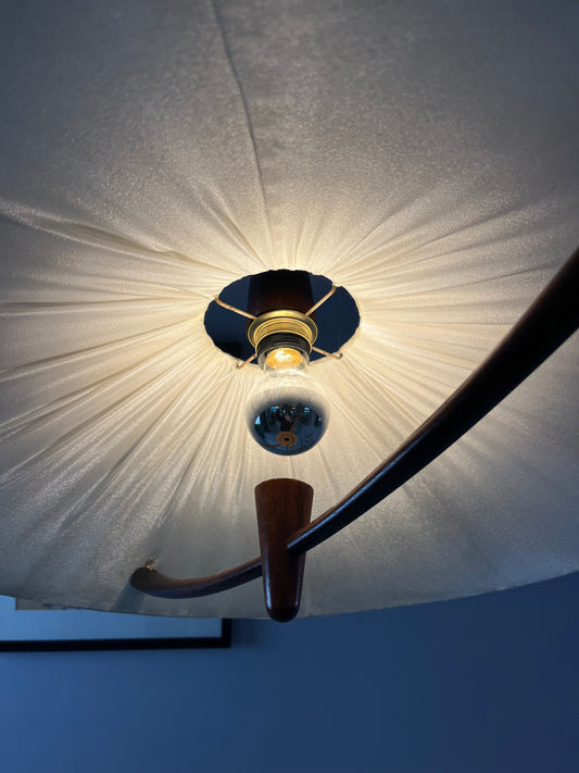 Hängelampe beige braun Teak von Temde