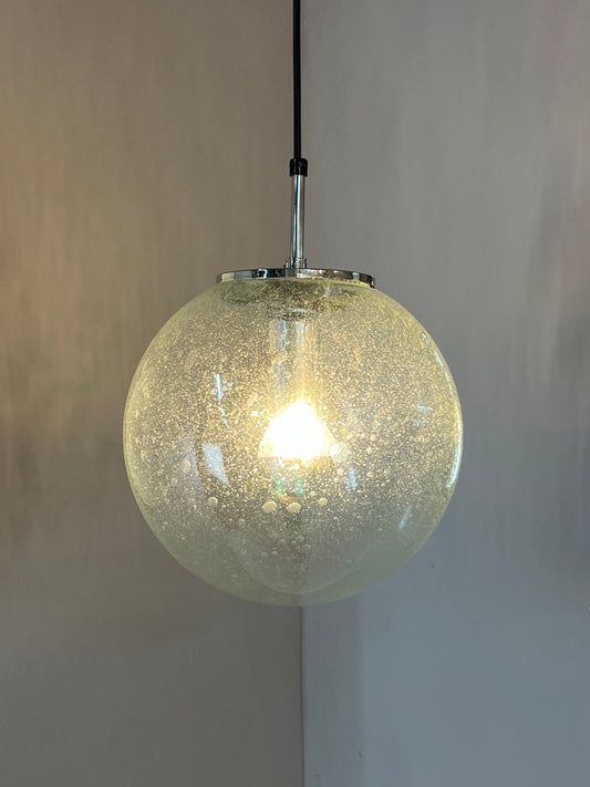 Kugellampe Einschlussglas Chrom von Glashütte Limburg