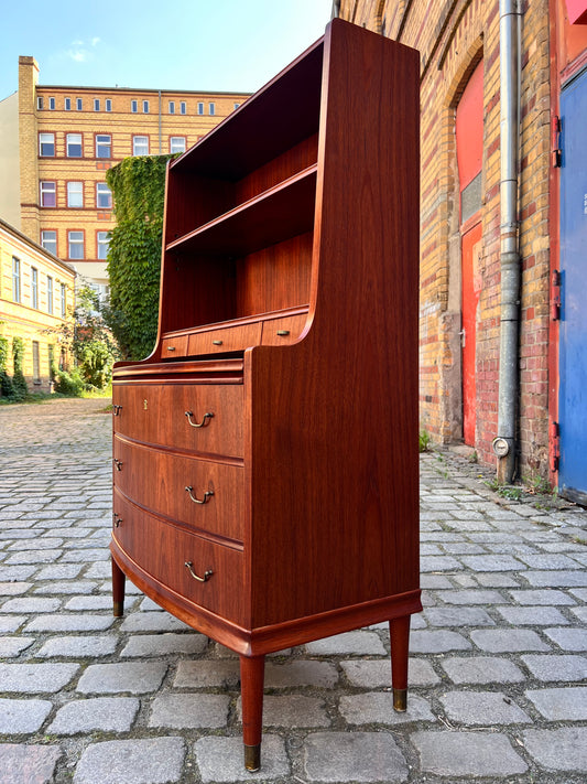 Bücherregal mit Sekretär und Kommode Teak Dänemark
