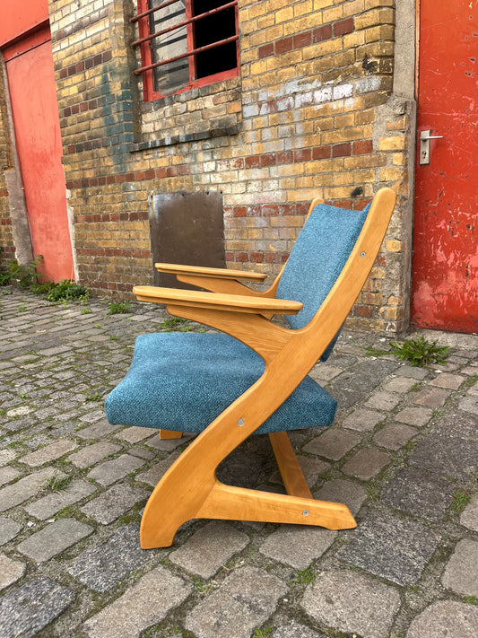 Sessel Z petrol neu gepolstert