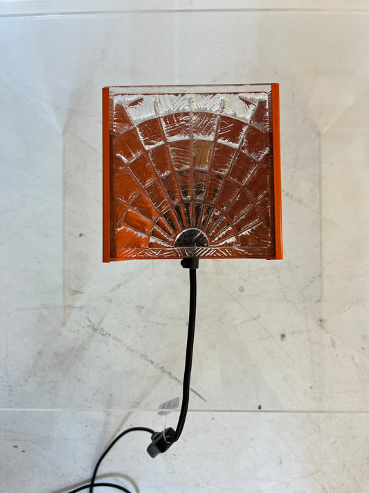 Wandlampe orange Glas