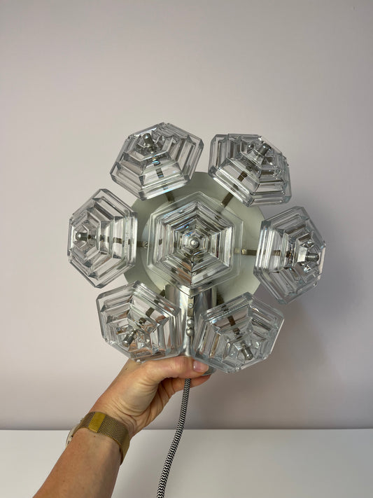 Wandlampe Eiskristall von VEB Kristallleuchtenbau Ebersbach