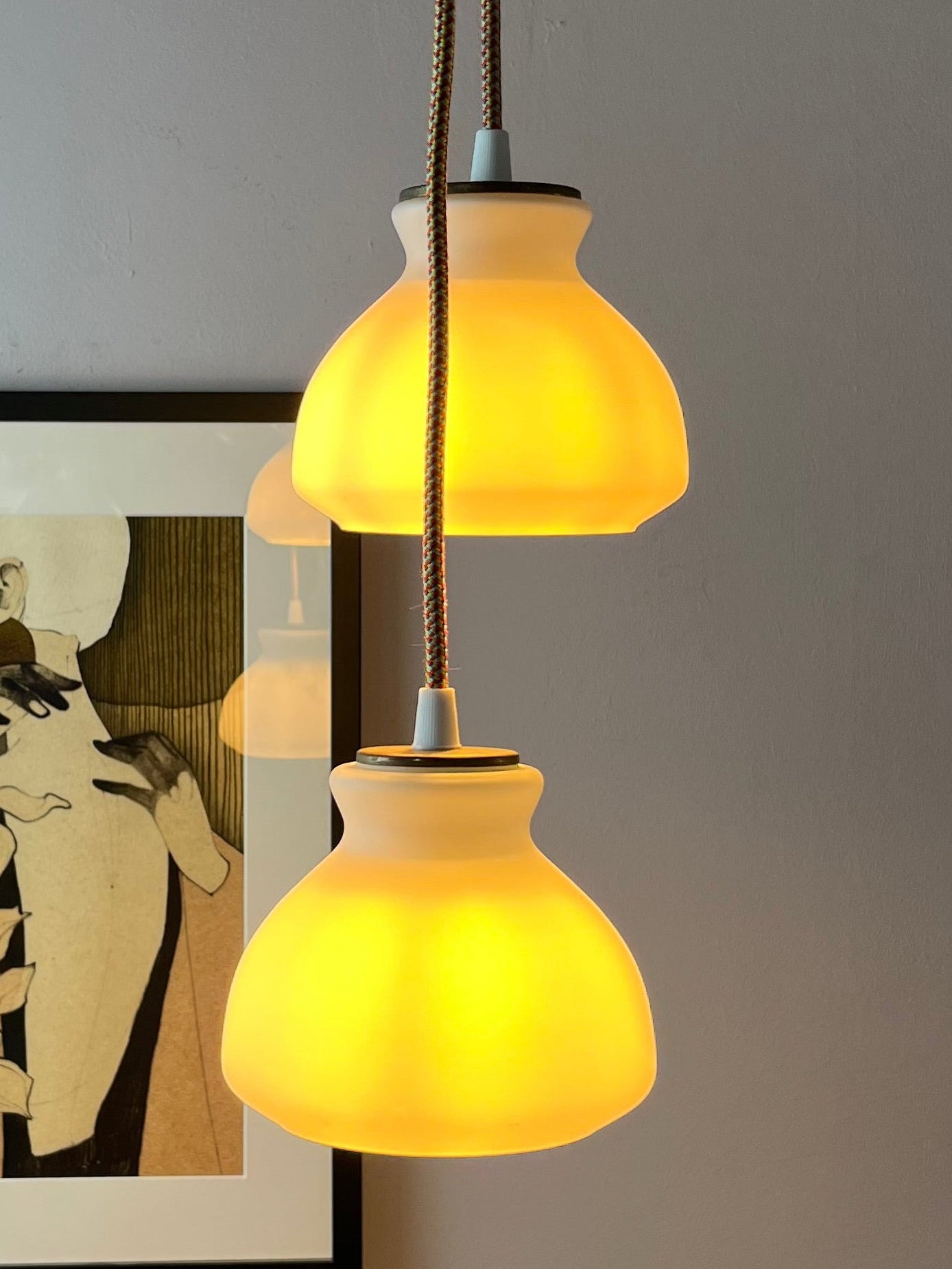 Hängelampe weiß Glas von Holmegaard