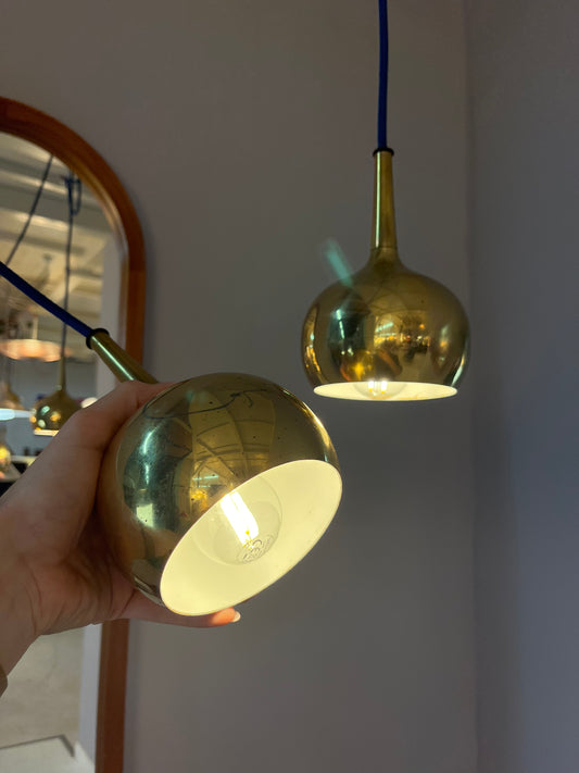 Hängelampe Messing von Hans-Agne Jokobsson