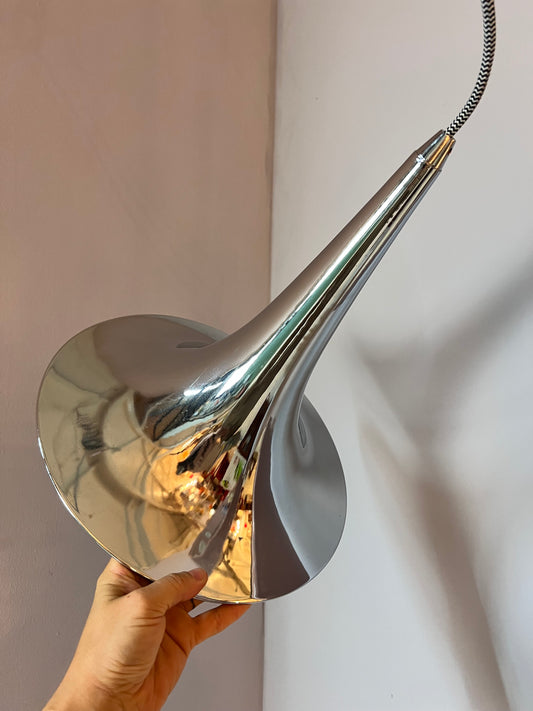 Hängelampe Trichter Chrom