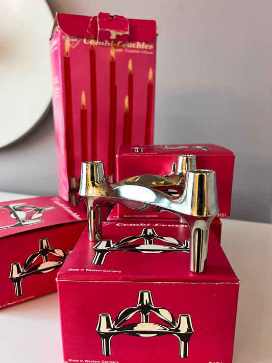 Set: 4x Kerzenständer BMF in Originalverpackung ohne Kerzen von Stoff & Nagel für BMF