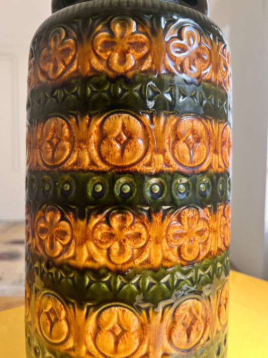 Bodenvase 289-47 grün gelb von Scheurich West Germany