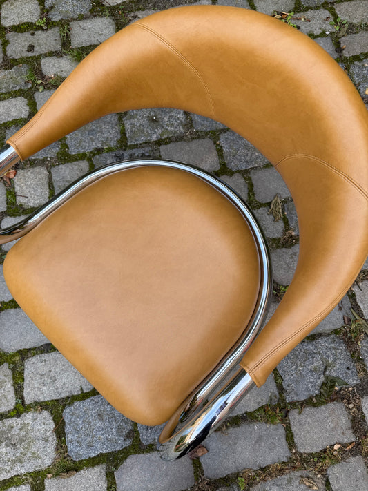Drehstuhl Chrom Leder von Olymp