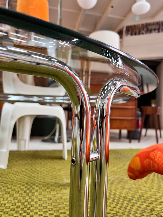 Couchtisch Glas & Chrom