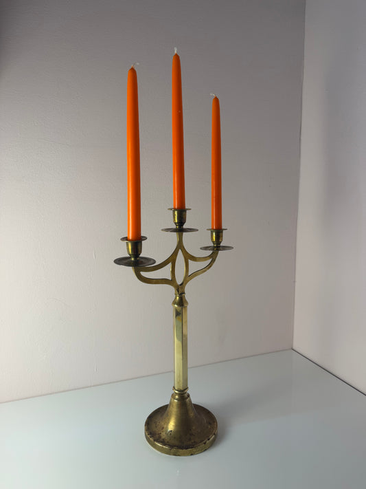 Dreiarmigen Kerzenständer Messing aus Dänemark