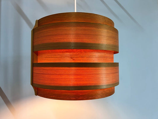 Hängelampe Holz von Hans-Agne Jakobsson für AB Ellysett Markaryd