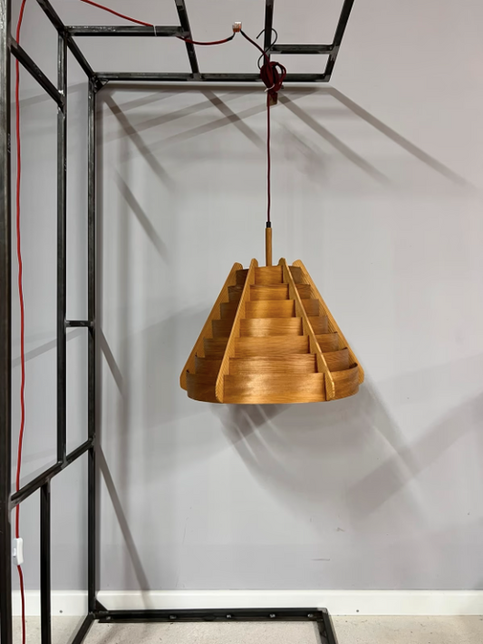 Hängelampe Holz von Hans-Agne Jakobsson für AB Ellysett Markaryd