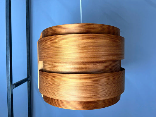 Hängelampe Holz von Hans-Agne Jakobsson für AB Ellysett Markaryd