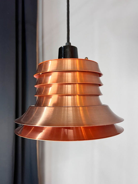 Lamellenlampe orange Kupfer von Carl Thore für Granhaga