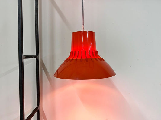 Hängelampe Solar rot Kunststoff von Svend Middelboe für Nordisk