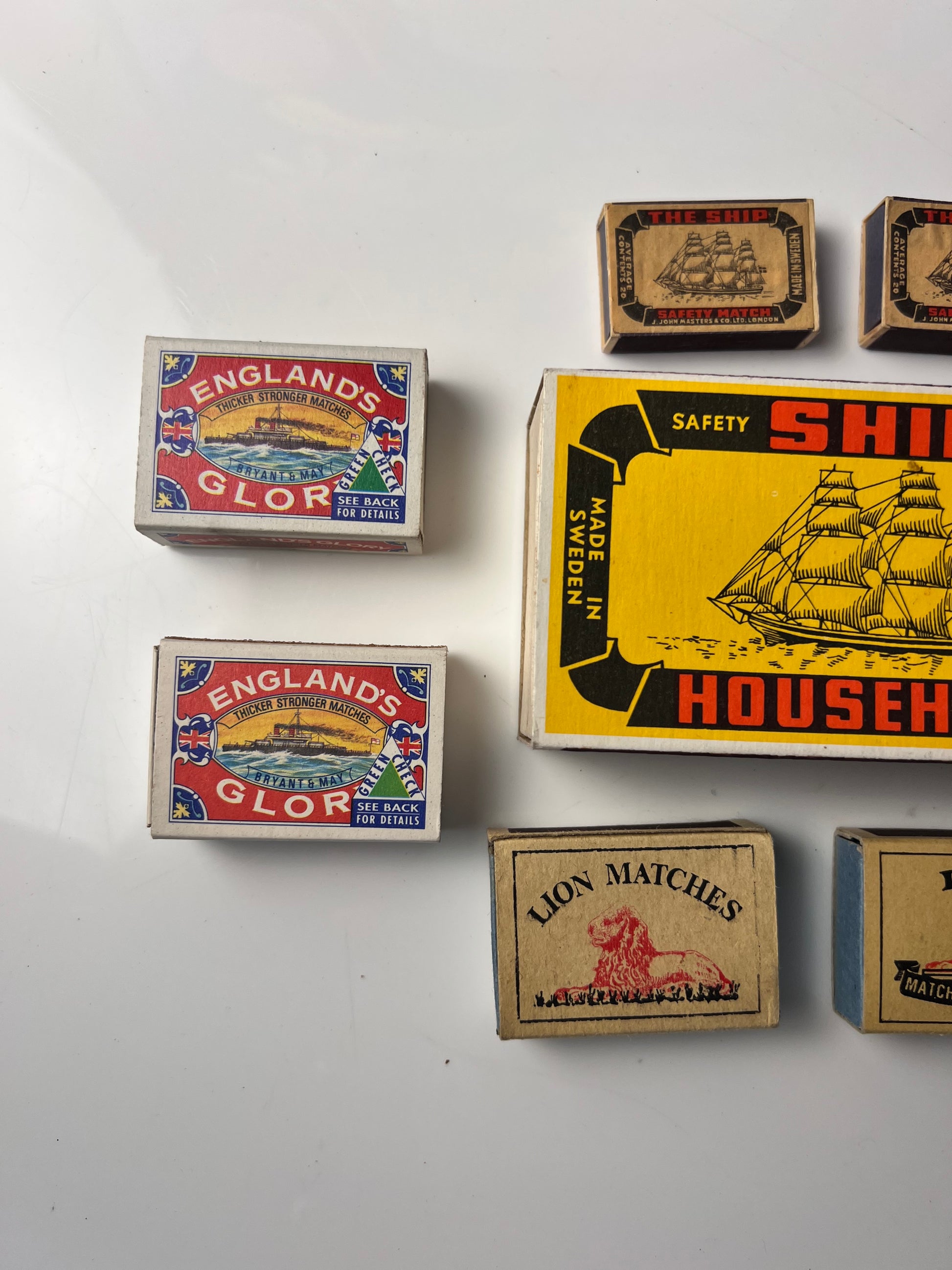 Set: Vintage Streichholzschachteln British Nautik
