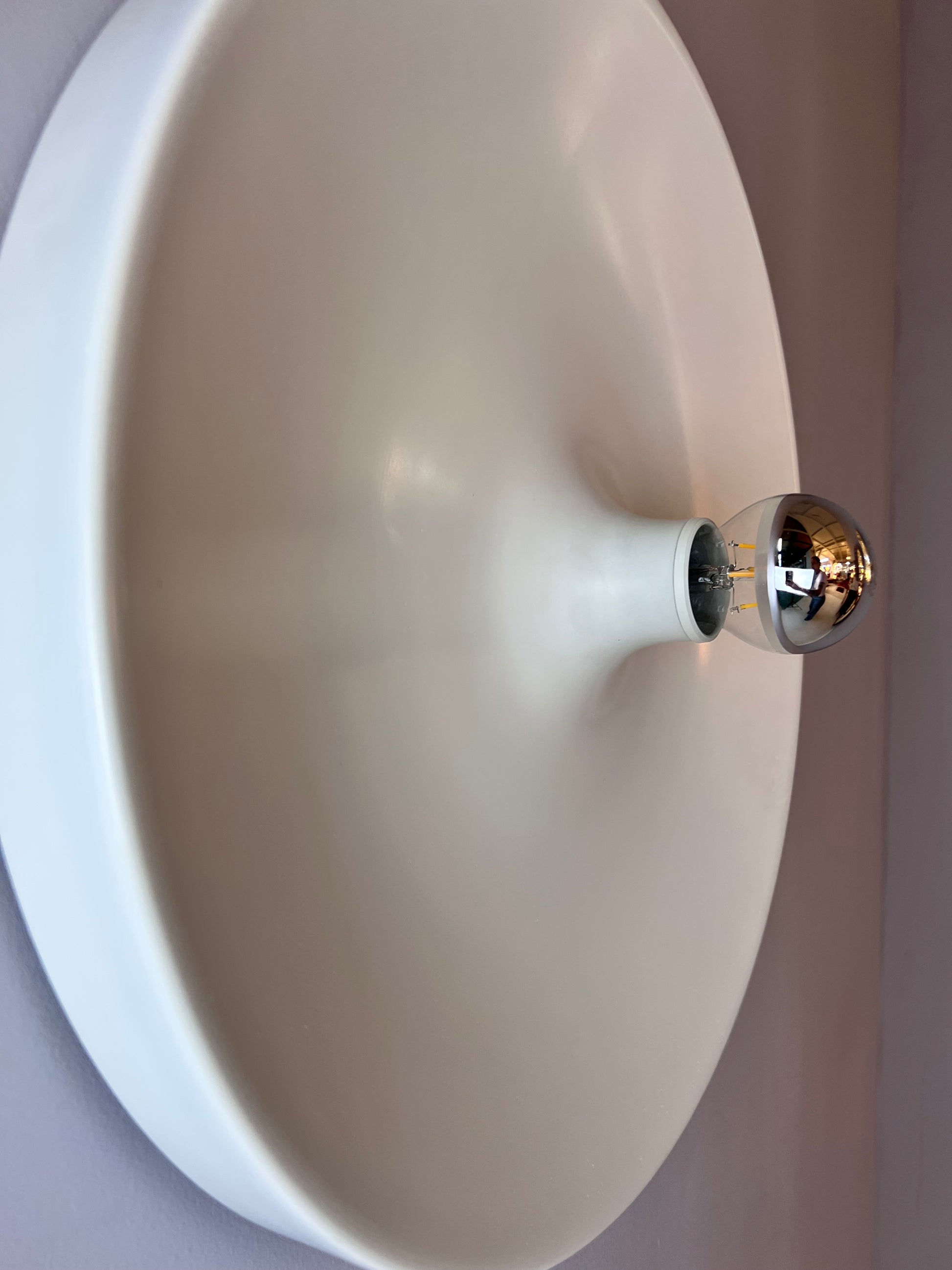 Wandlampe Diskus 50 cm weiß von Charlotte Perriand für Honsel