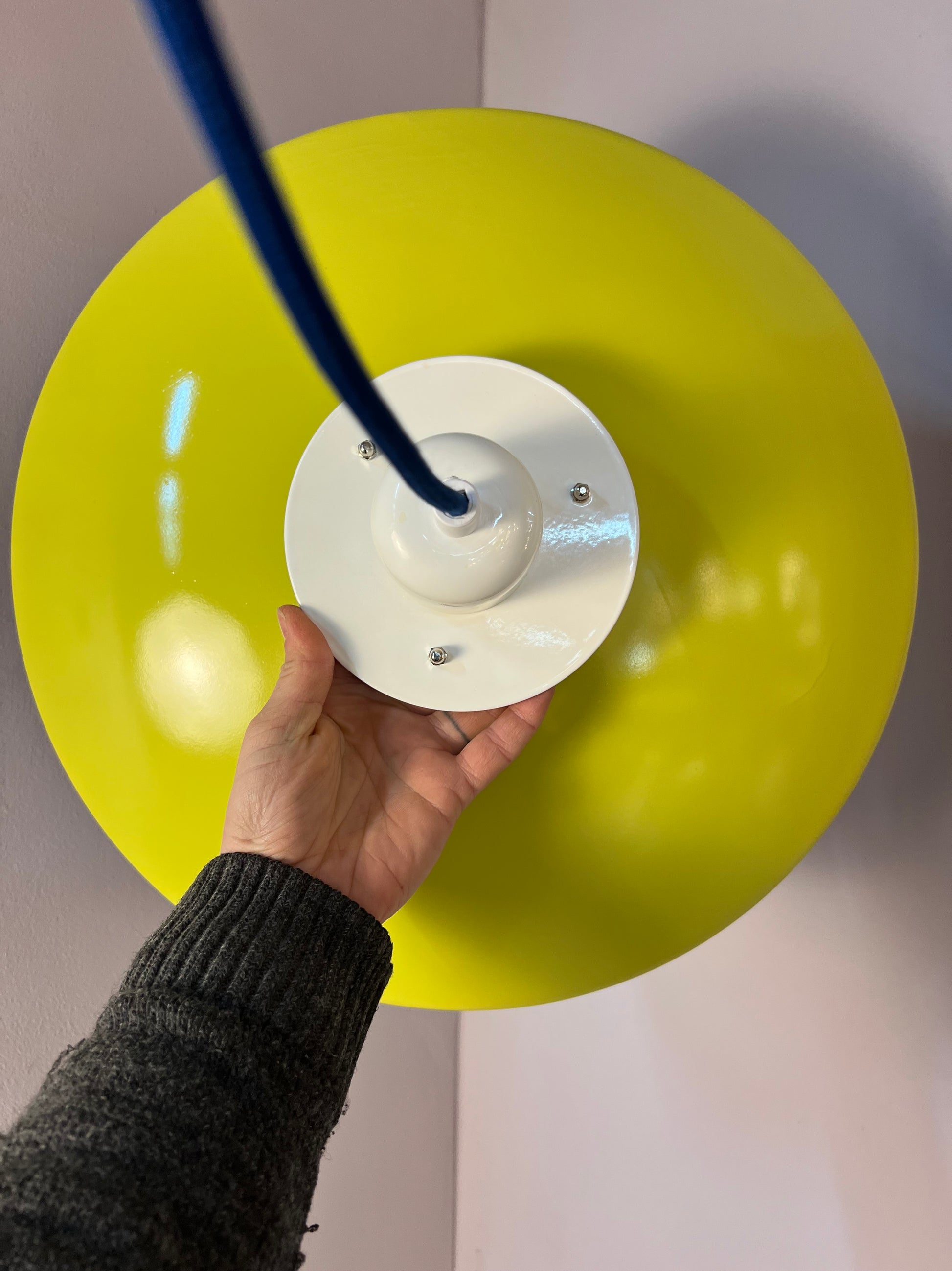 Lamellenlampe teils neu lackiert aus Dänemark