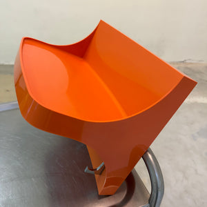 Wandregal orange Kunststoff mit Garderobenhaken