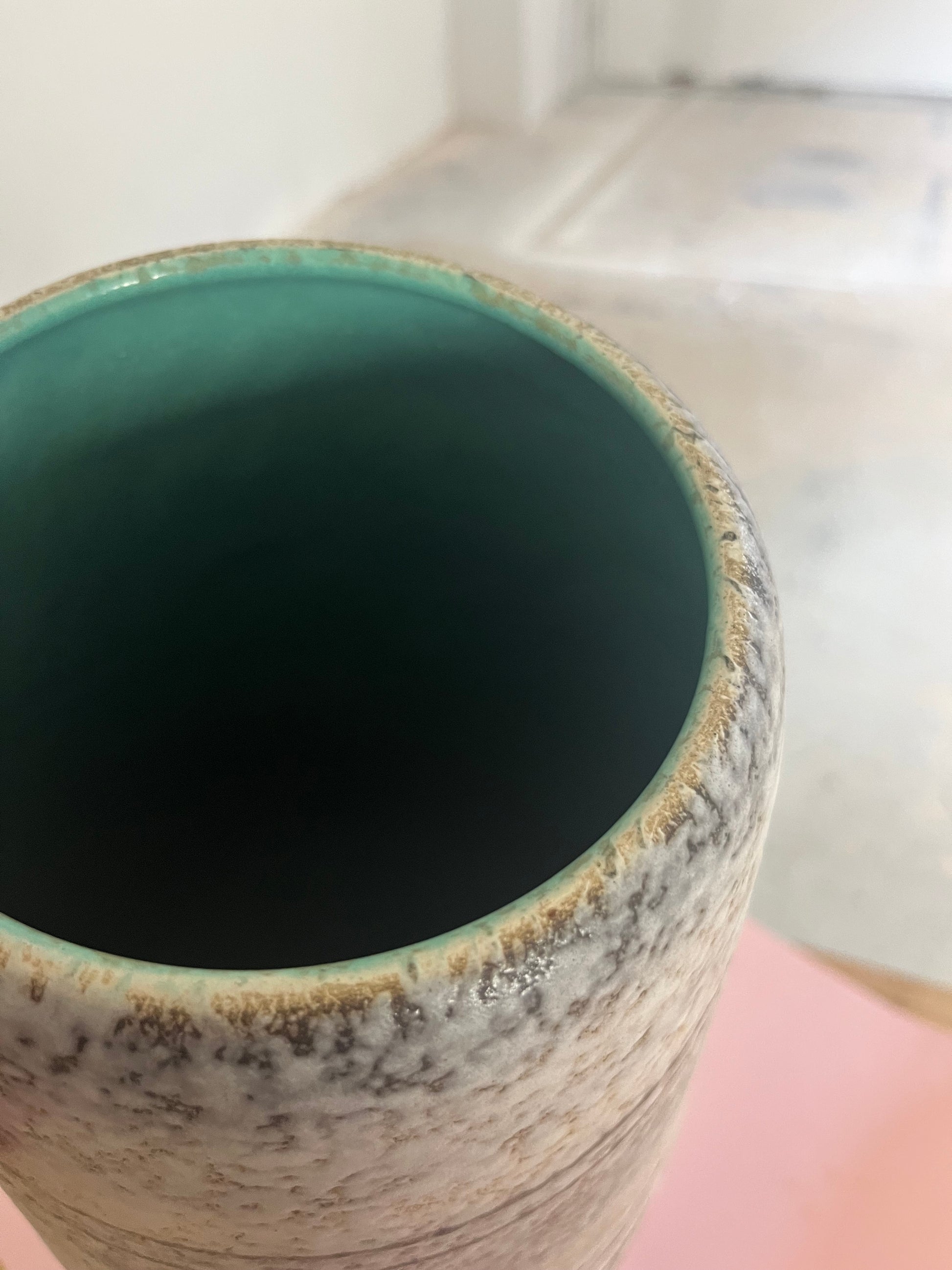 Bodenvase 613-60 weißgrau von Bay Keramik West Germany