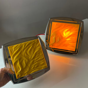 Wandlampe gelb Chrom von Uwe Mersch
