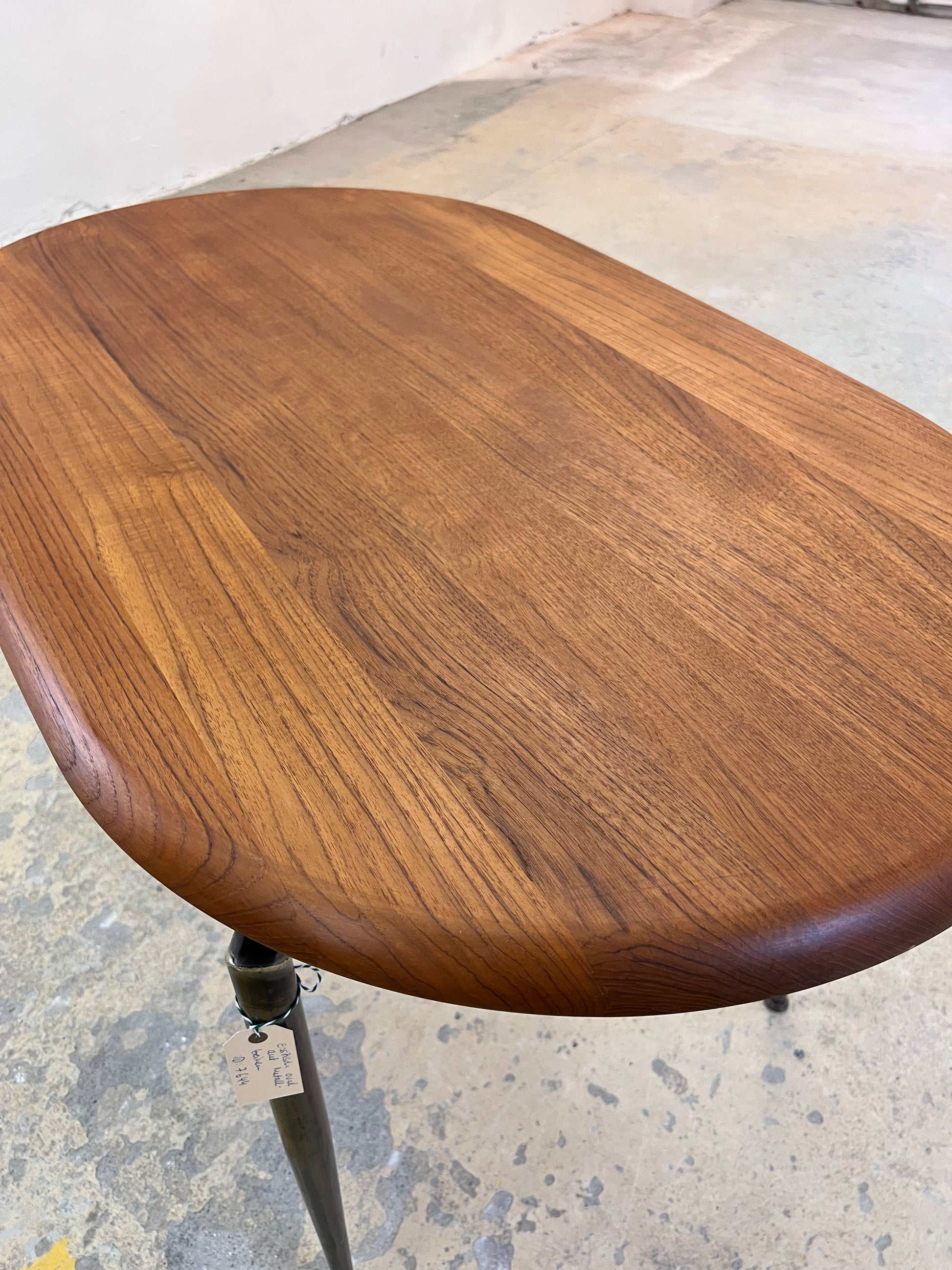 Esstisch Teak mit Metallbeinen von Niels Bach