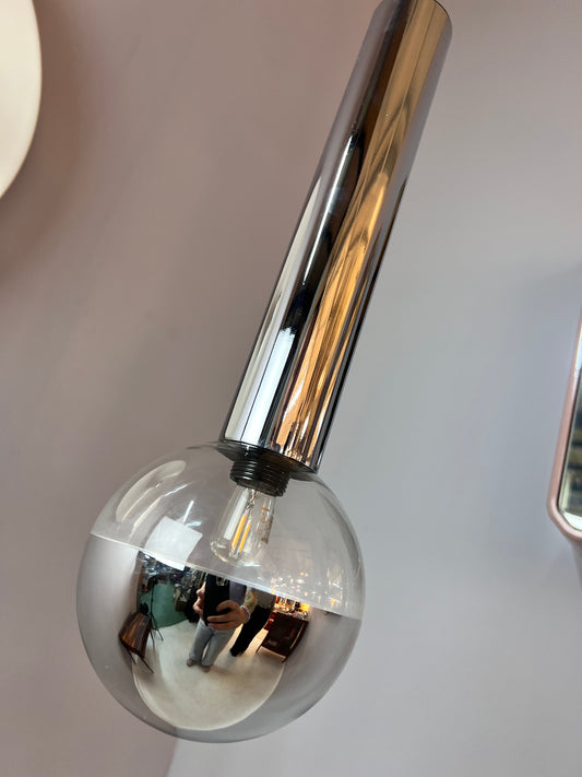 Hängelampe Big Globe Chrom 39 cm von Motoko Ishii für STAFF