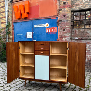 Highboard hellblau Teak