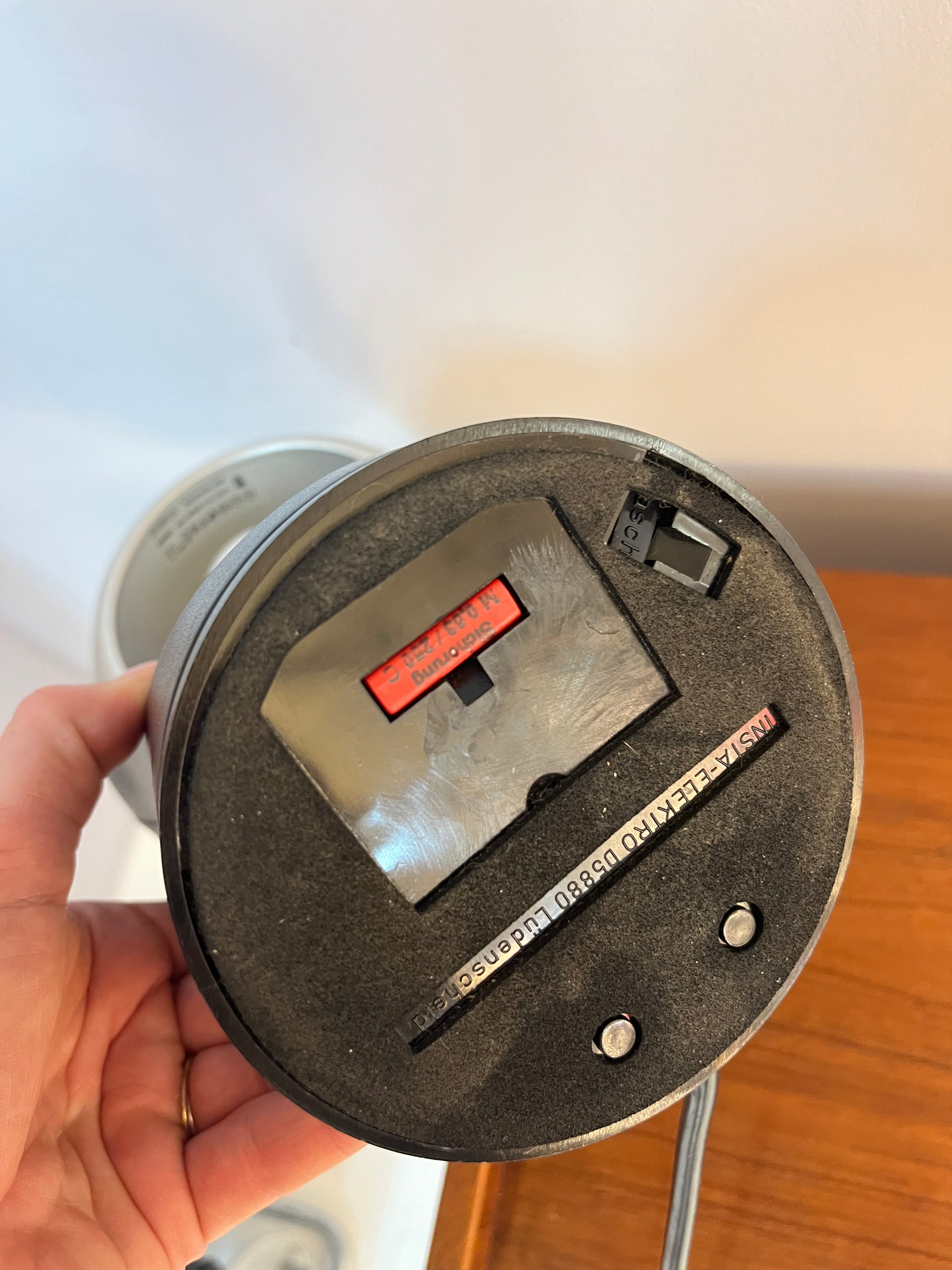 Touch-Lampe Sensorette schwarz Alu von Insta 70er