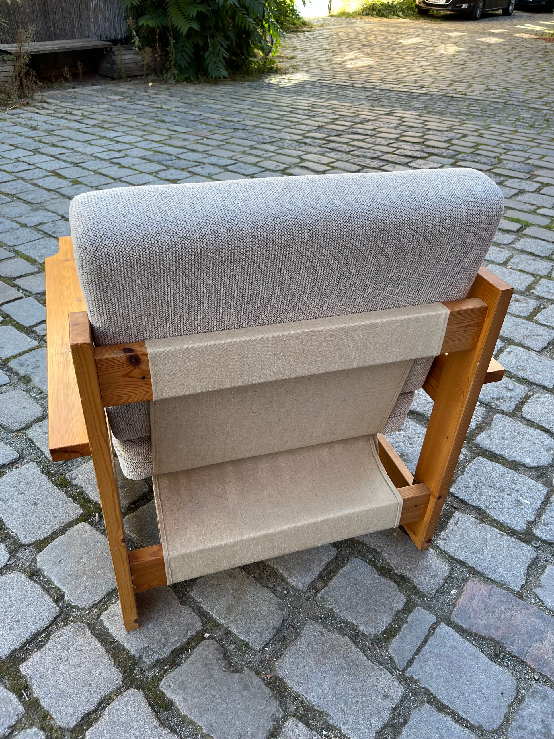 Sessel beige grau Safari Style