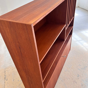 Bücherregal mit Klappfach Teak aus Dänemark