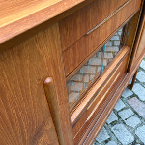 Highboard mit Vitrine Teak aus Dänemark