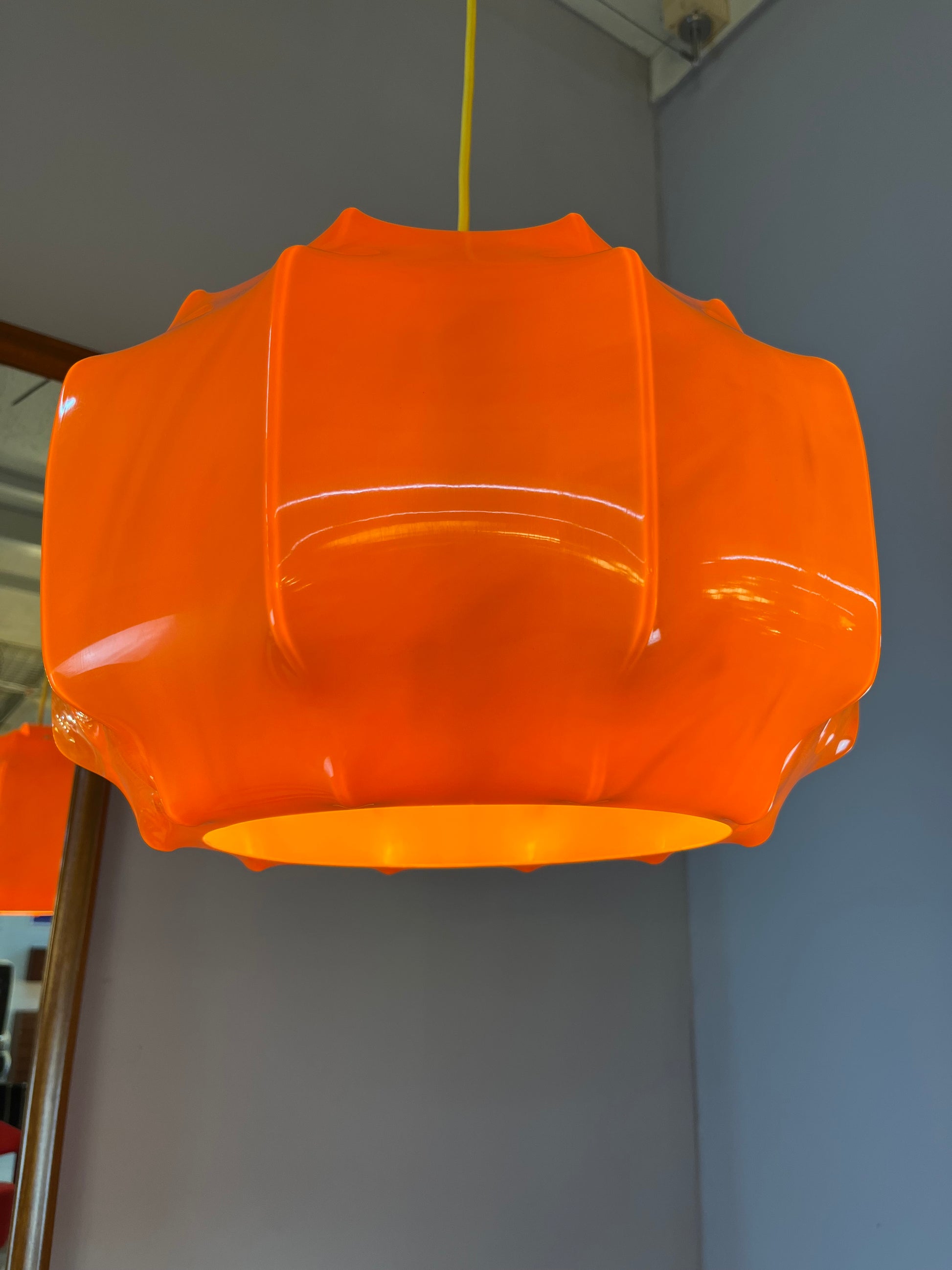 Hängelampe orange Kunststoff von Ilka Plast