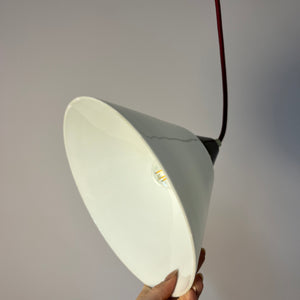 Hängelampe Opalglas Messing