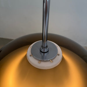 Stehlampe braun weiß Acryl Chrom von Elio Martinelli