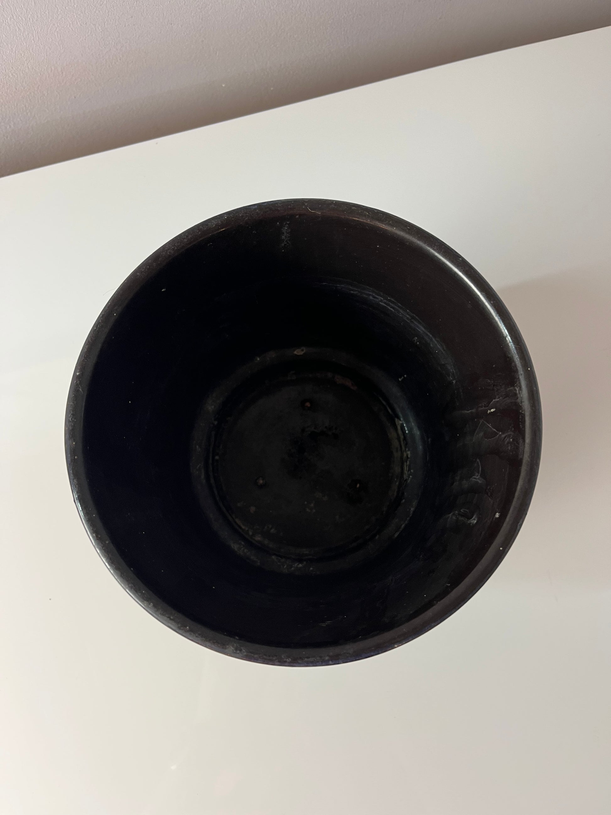 Blumentopf Fat Lava rot braun Keramik