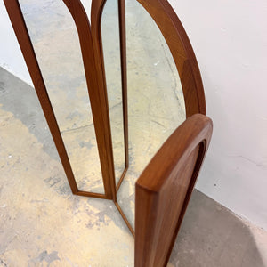 Klappbarer Wandspiegel Teak von Fakse Furniture aus Dänemark